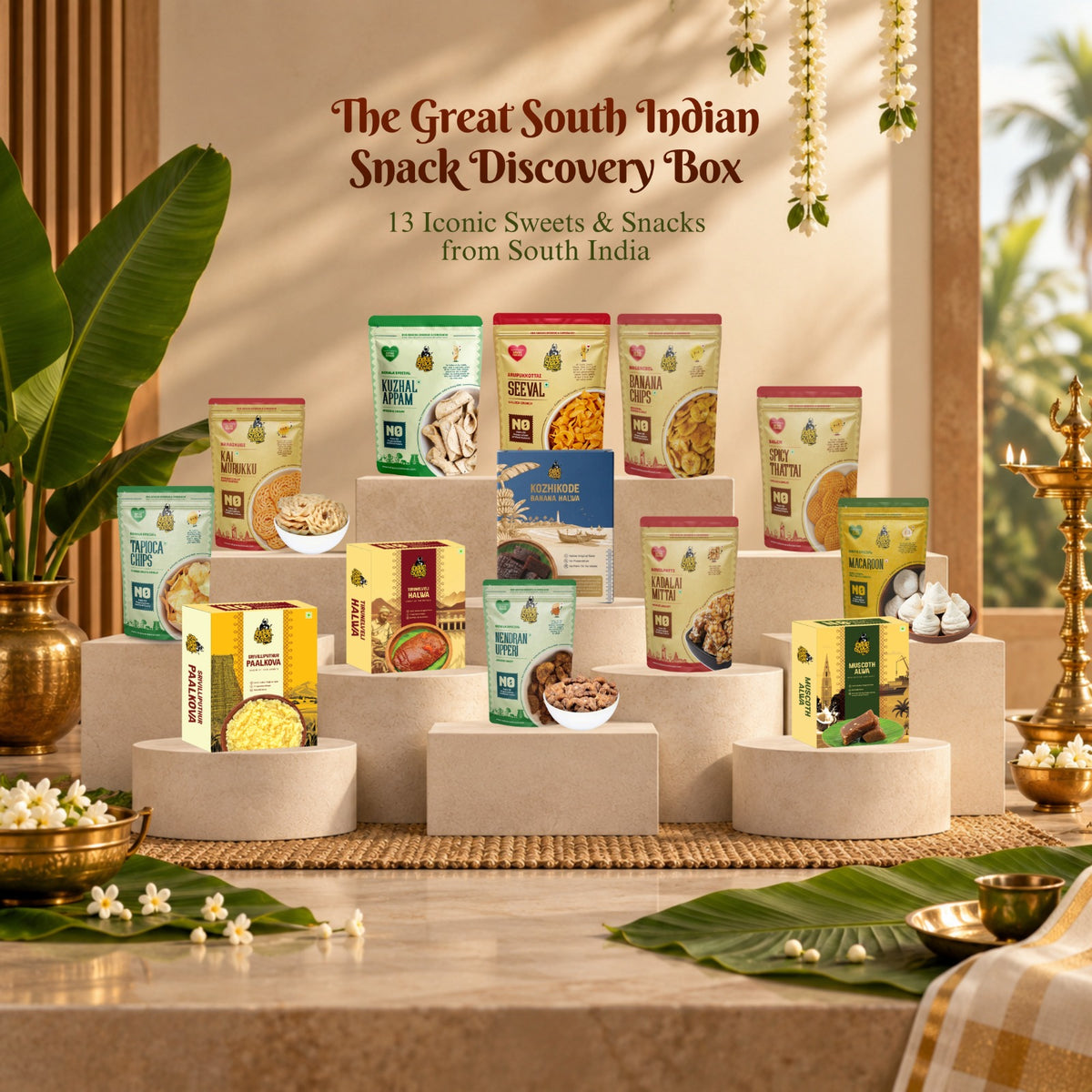 The Great south indian combo - 13 Native Sweets & Snacks In OG Authentic Taste