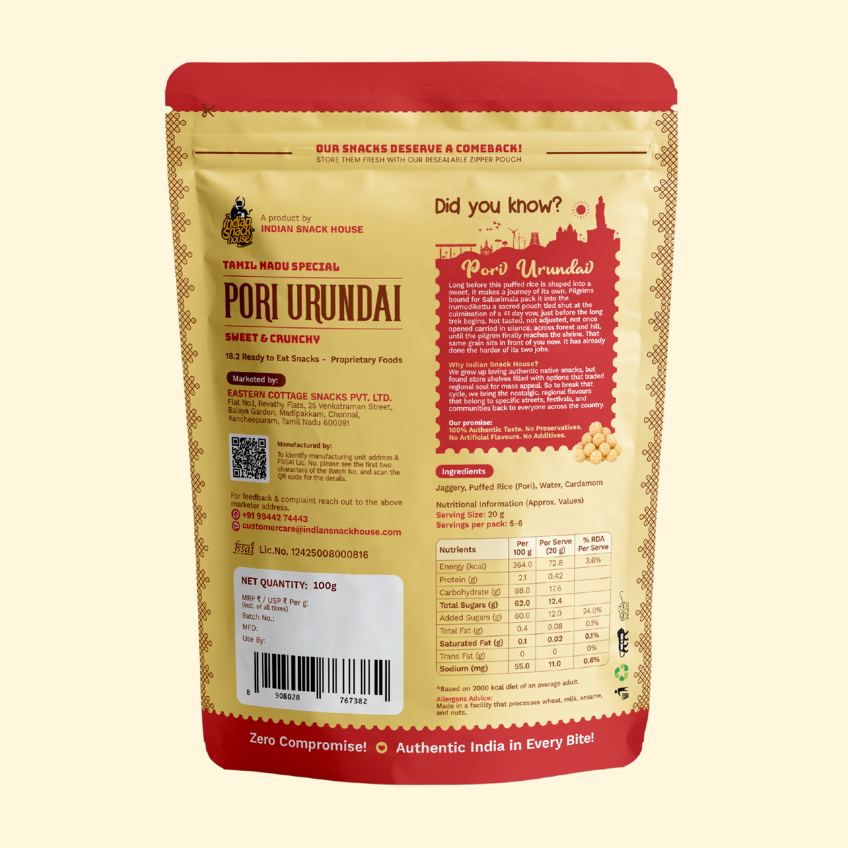 Pori Urundai (Jaggery, No White Sugar) (Puffed Rice Jaggery Laddu)