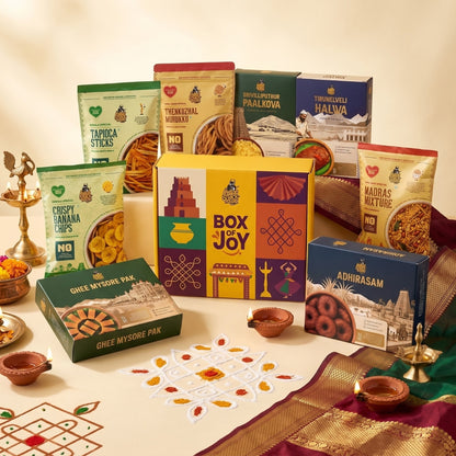 Box of Joy 🎁 Premium Diwali Gift Biox (8 Premium Sweets & Snacks) (Pre-Order)