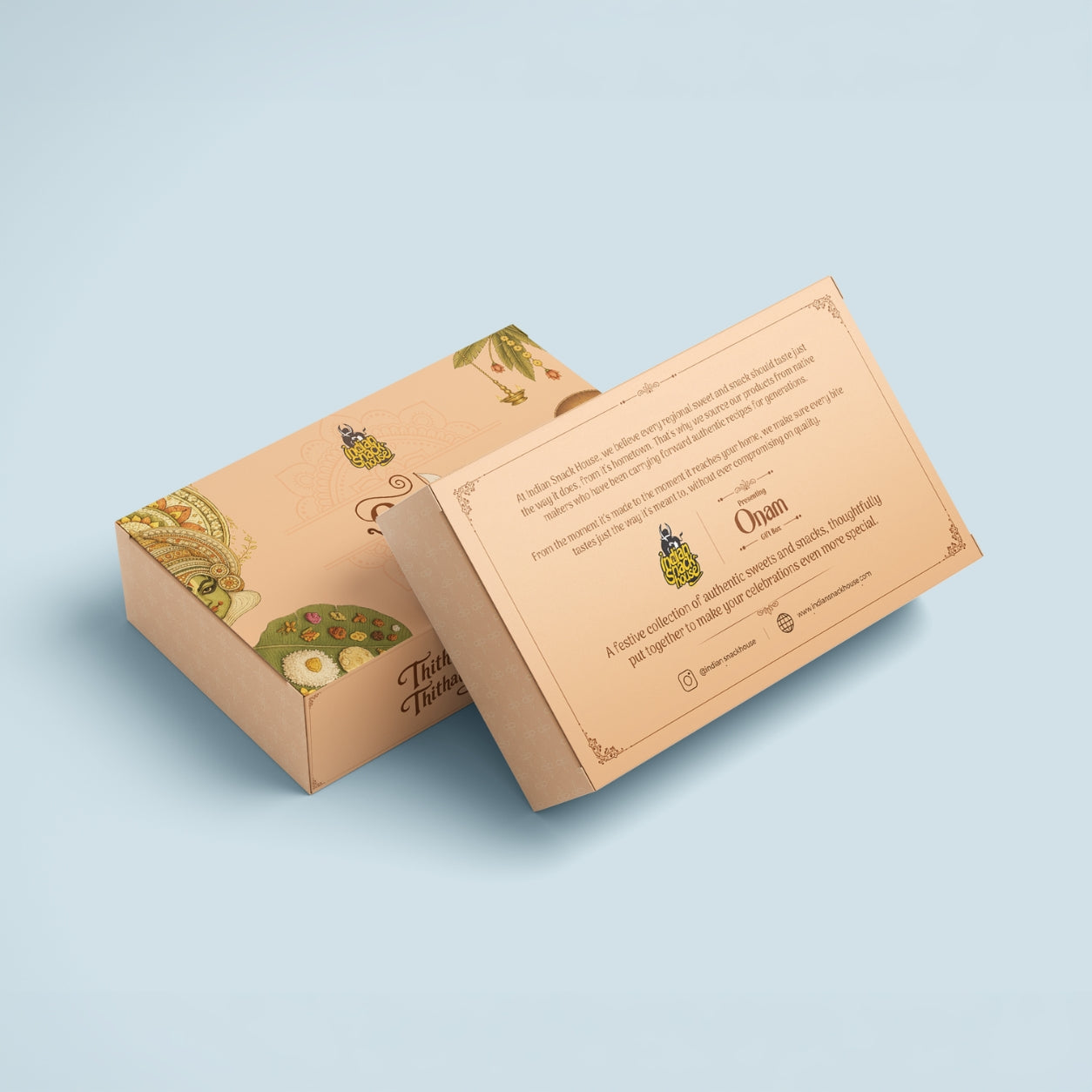 Premium Onam Celebration Box (Elegant Gift Box of 8 Authentic Kerala Delicacies) - No Palm Oil, No Preservatives
