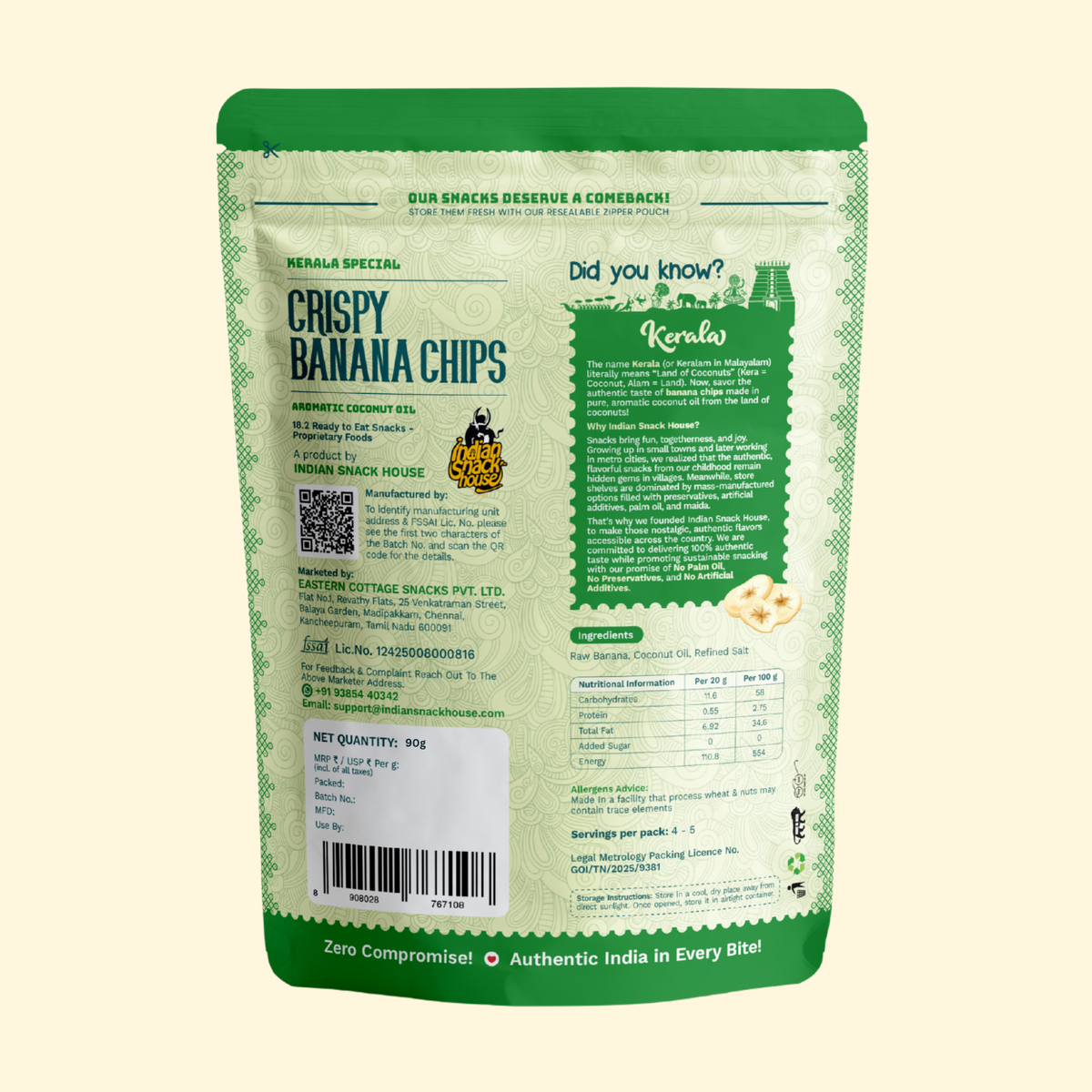 Palakkad Coconut Oil Banana Chips 90g