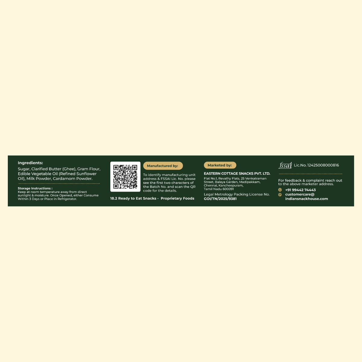 Diwali Spl Ghee Mysorepak (Pack of 100)
