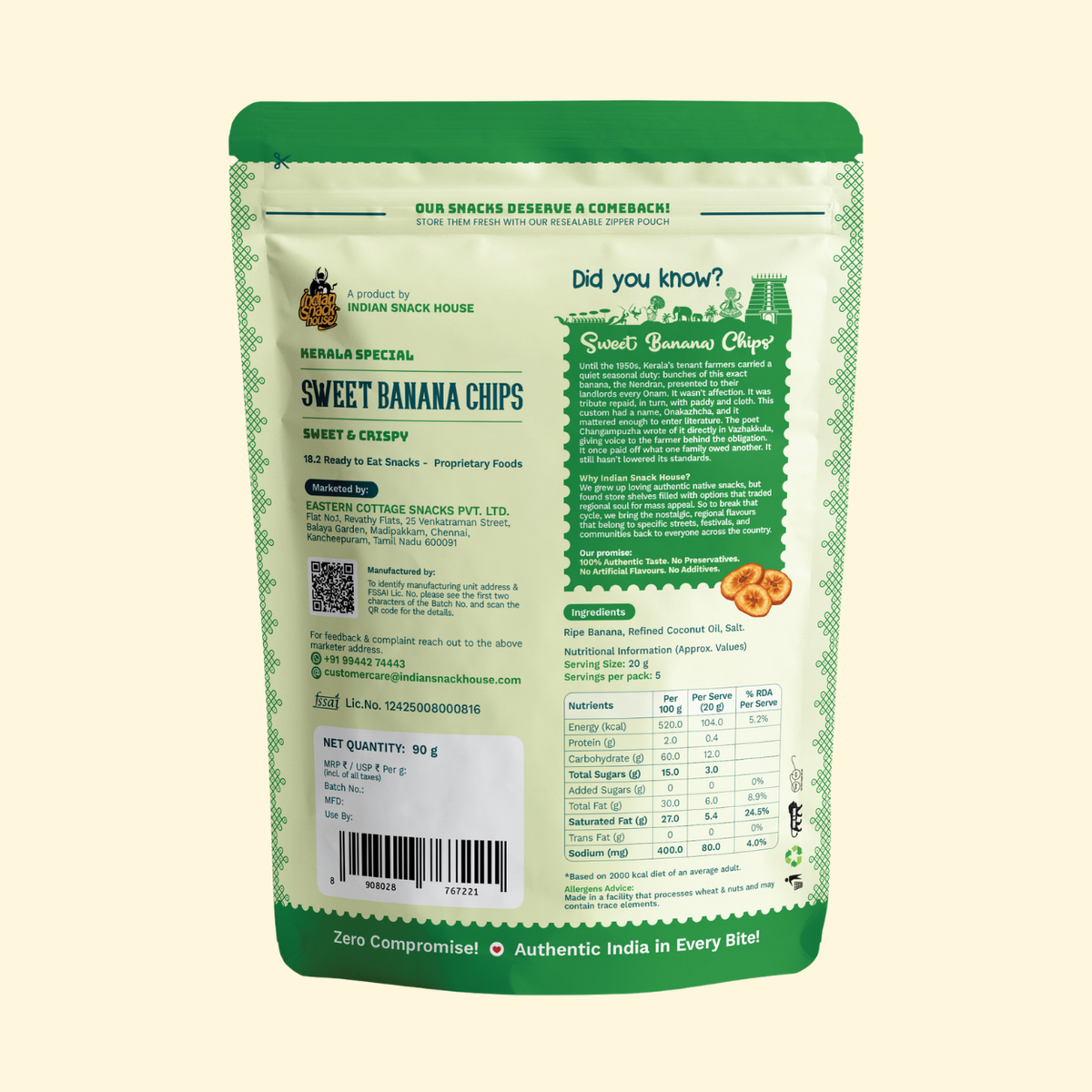 Kerala Spl Sweet (Ripe) Banana Chips 90g