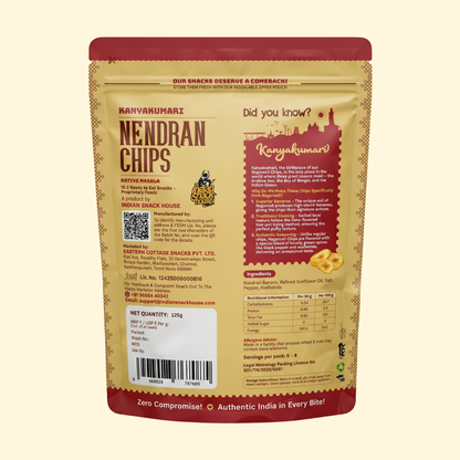 Nagercoil Nendran Chips 125g (Native Masala)