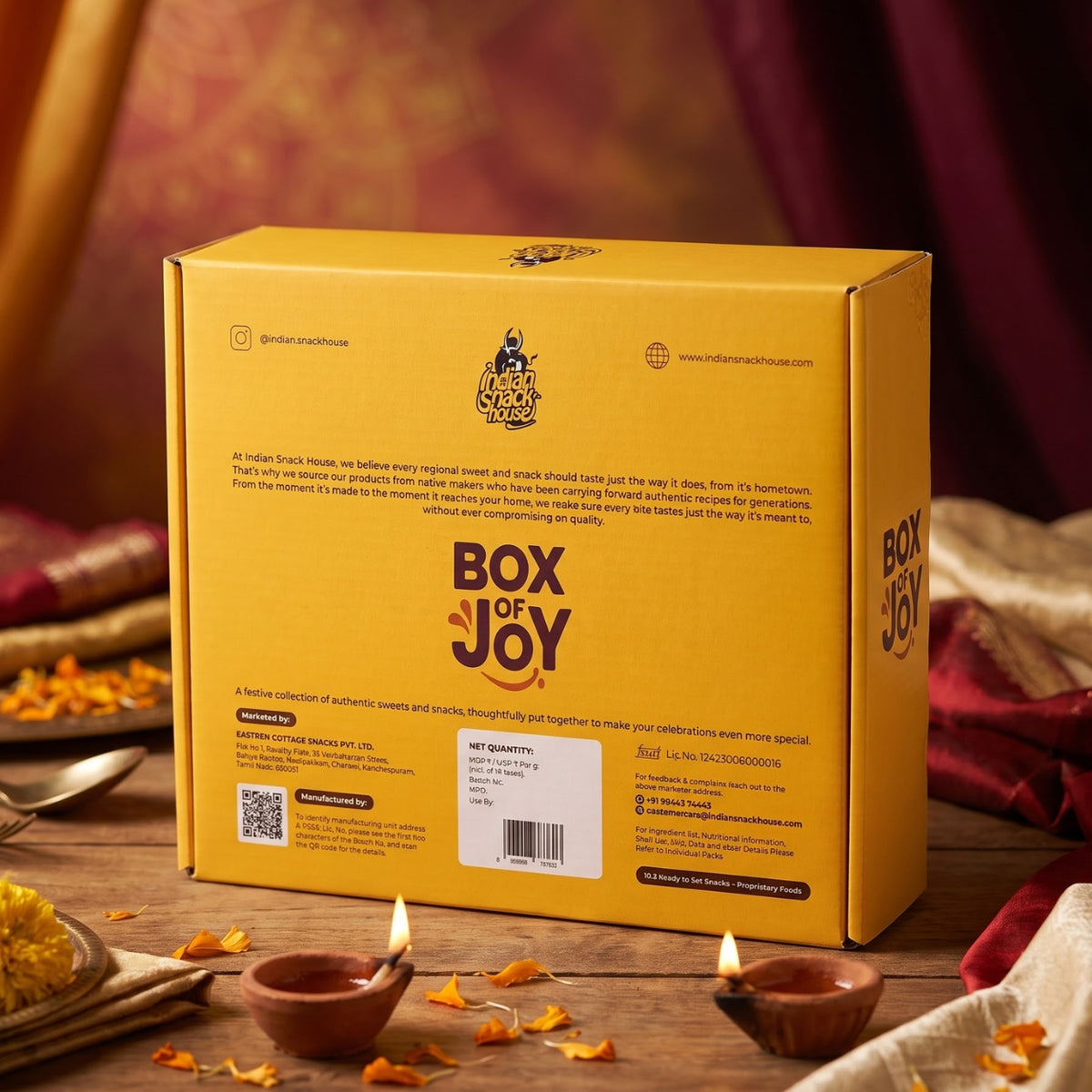 Box of Joy 🎁 Premium Diwali Gift Biox (8 Premium Sweets & Snacks) (Pre-Order)