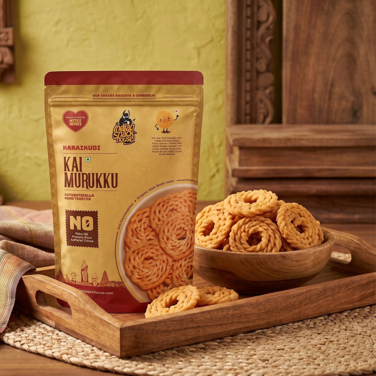 Karaikudi Kai Murukku 100g (Hand Twisted Chakli)