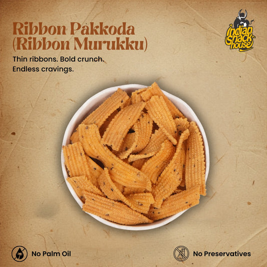 Chennai Spicy Ribbon Pakkoda (Ribbon Murukku)