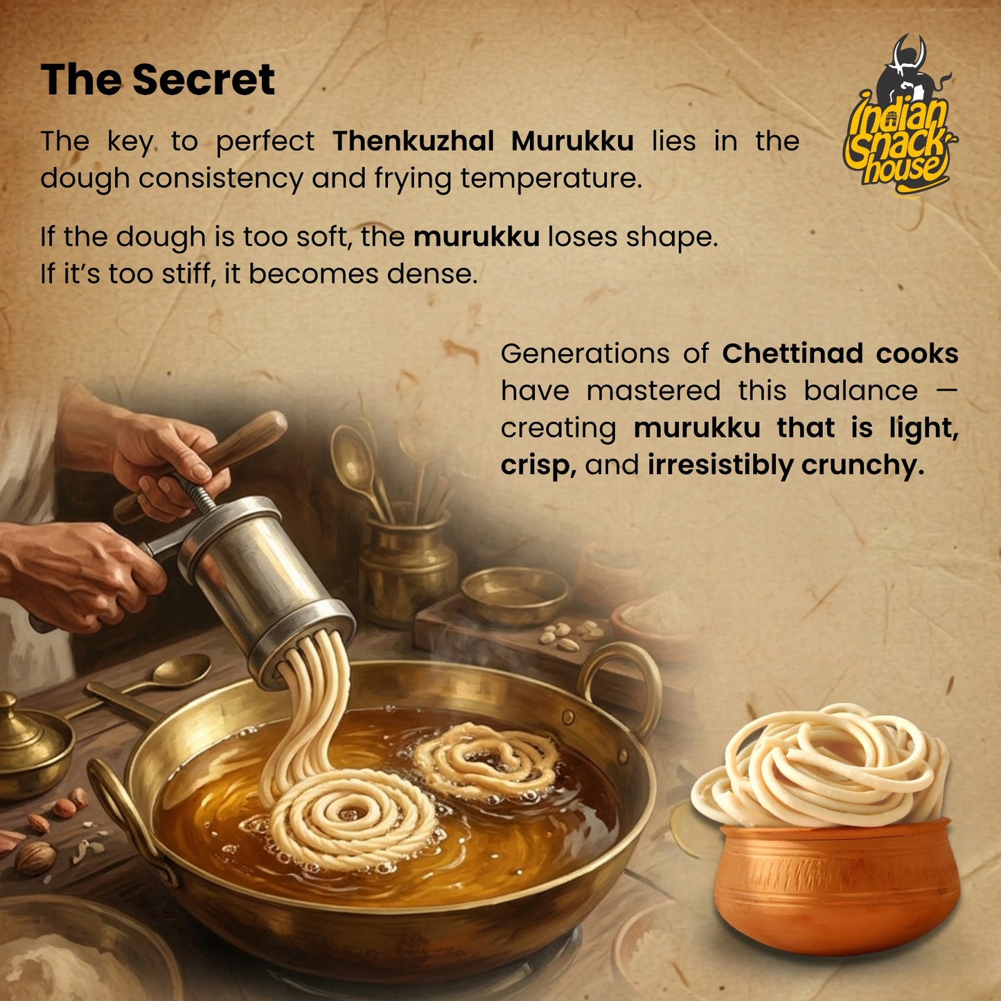 Chettinad Coconut Milk Thenkuzhal Muruku