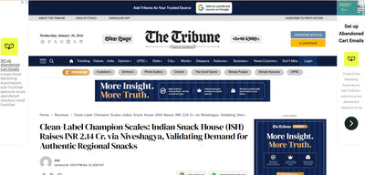 Clean-Label Champion Scales: Indian Snack House (ISH) Raises INR 2.14 Cr. via Niveshagya, Validating Demand for Authentic Regional Snacks