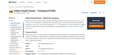 Indian Snack House - About the company