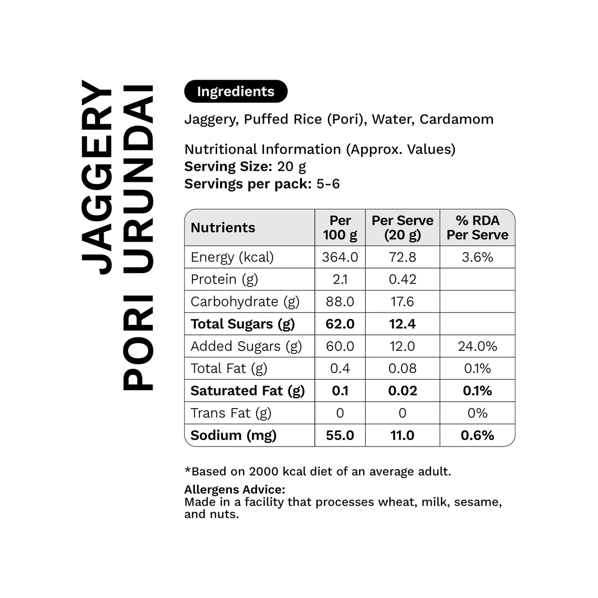Pori Urundai (Jaggery, No White Sugar) (Puffed Rice Jaggery Laddu)