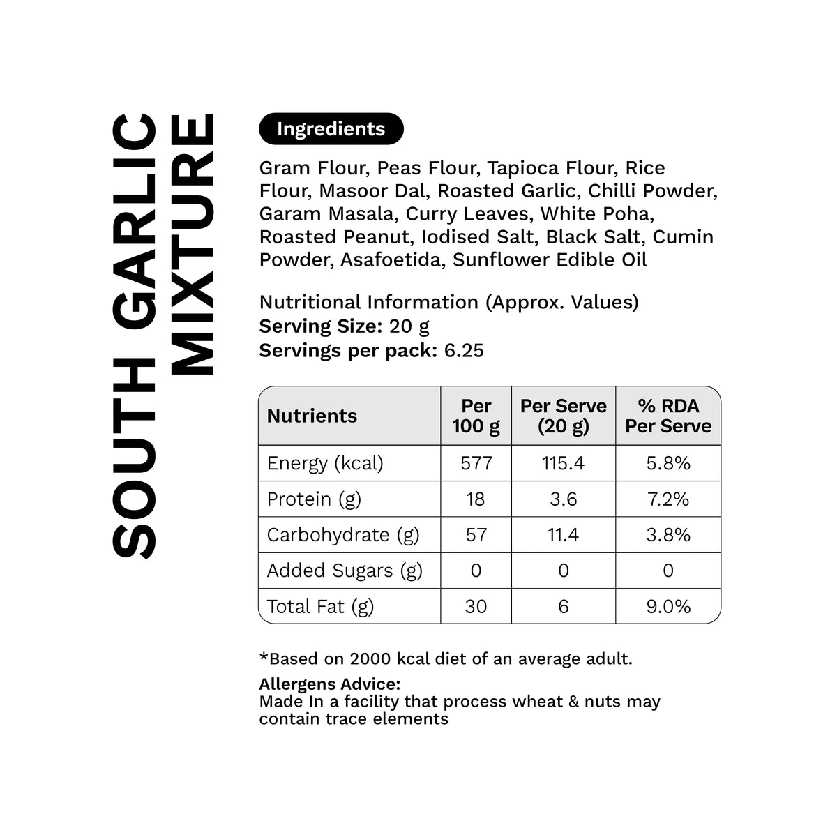 South Garlic Podi (Small) Mixture 115g