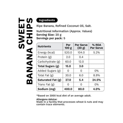 Kerala Spl Sweet (Ripe) Banana Chips 90g