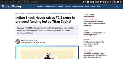 Marcamoney - Indian Snack House raises ₹2.2 crore in pre-seed funding led by Titan Capital