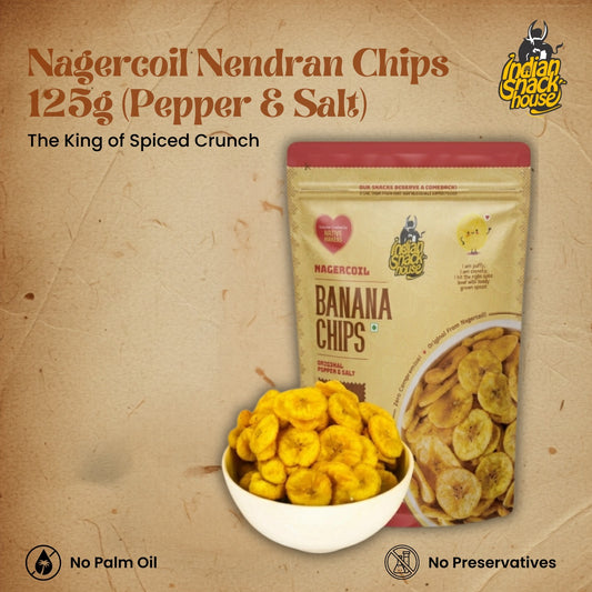 Nagercoil Nendran Chips 125g (Original Style Pepper & Salt)